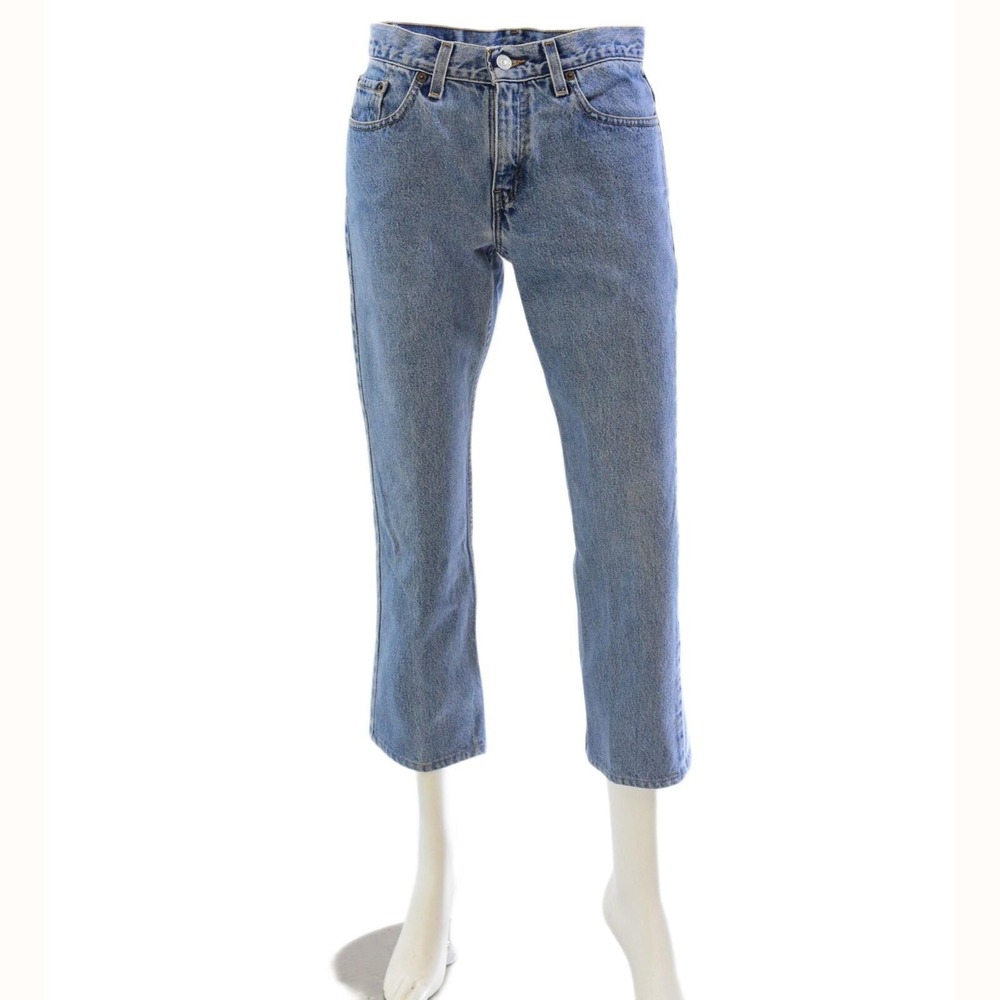 90s Vintage Levis 505 Light Wash Straight Leg Ankle Jeans Womens 2 Capris